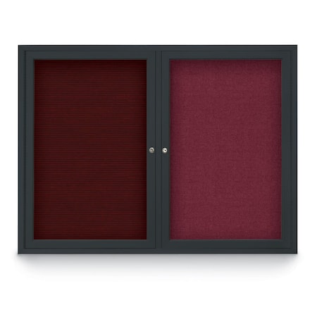 United Visual Products Corkboard, Pearl/Black, 72" X36" UV406-BLACK-PEARL
